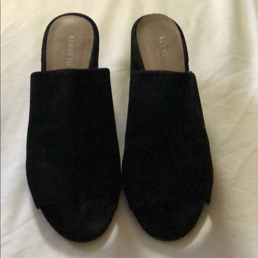 Black Heeled Mules